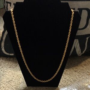 Monet Gold Twisted Chain Necklace 14in long